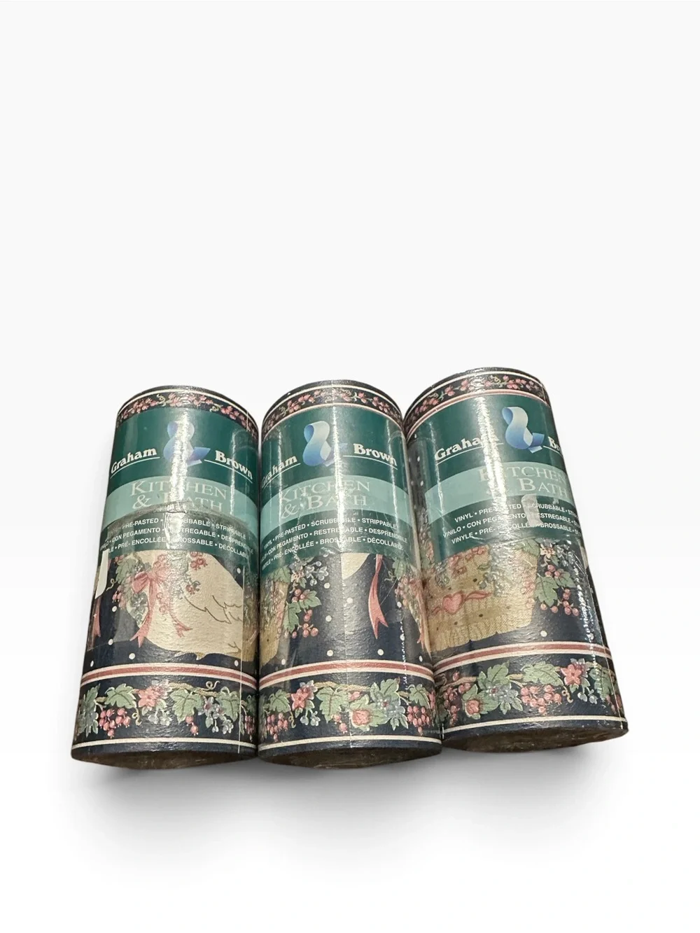 Vintage 80’s /90’s Farmhouse Country Cottage Floral Goose Wallpaper Border Trim